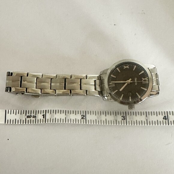 Remix Women's Stainless Steel Watch Blue Face Date Dial Silver Band Working - Picture 10 of 10